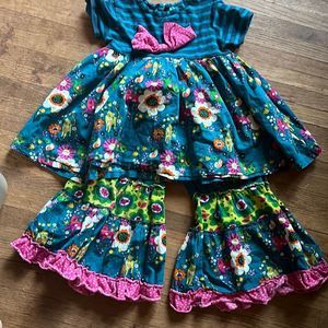Little Miss Marmalade sz 4 Boutique Blue Cat Outfit